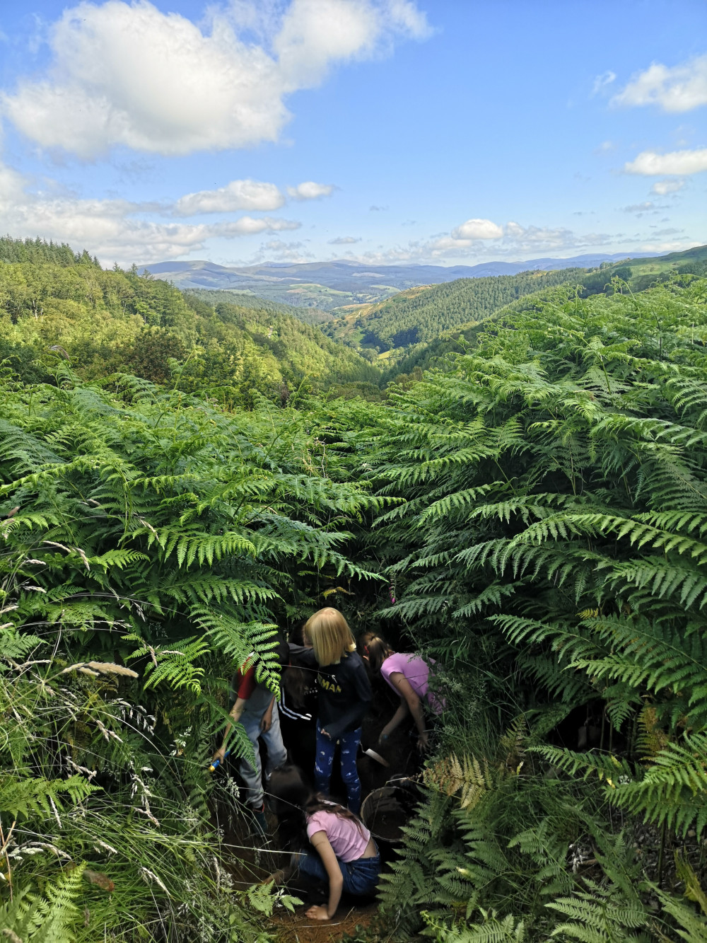 Children digging clay